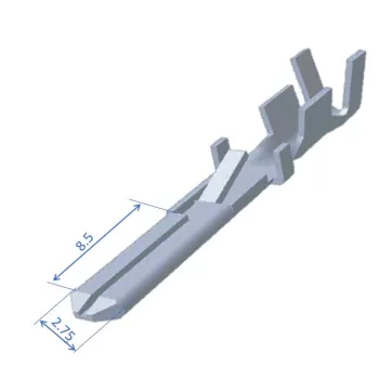 Disconnects male. 6,3x0,8 mm, 0,3...0,9 mm²