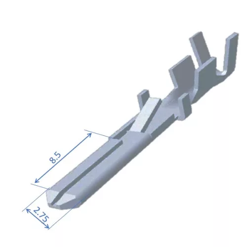 Disconnects male. 6,3x0,8 mm, 0,3...0,9 mm²