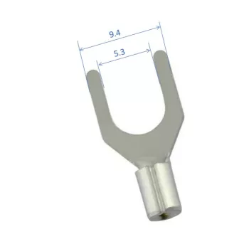 fork-terminal saru. 3,7mm M3,5; 0,25...1,5 mm²