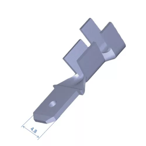Disconnects male. 6,3x0,8 mm, 0,3...0,9 mm²