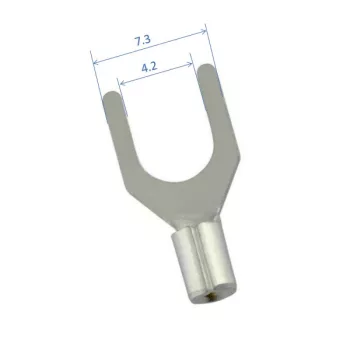 fork-terminal saru. 4,3mm M4, 0,5...1,5 mm²