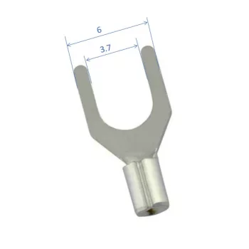fork-terminal saru. 3,7mm M3,5; 0,25...1,5 mm²