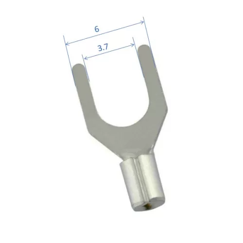 fork-terminal saru. 3,7mm M3,5; 0,25...1,5 mm²