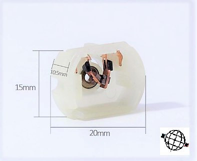 SZÉNKEFE TARTÓ CSAPÁGYKENGYEL TÖBB SZEMÉLYAUTÓ AJTÓ ZÁR MOTOR VAGY VISSZAPILLANTÓ TÜKÖR MOTORHOZ (10,5X15X20 MM)