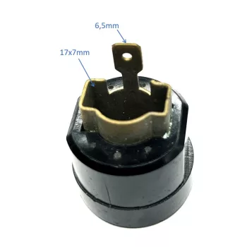   szénkefe tartó hüvely 7x17mm, zárófedél nélkül, méret- kompatibilitás: több sarokcsiszoló típushoz