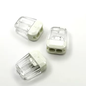   Vezeték öszekötő sorkapocs, bedugós csatlakozó max. 24A, 2 tömör vezetékhez, NC-202; 0,5...2,5 mm²