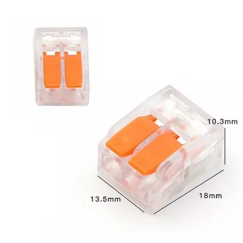   compact 2-pin wire connector, max. 32A (compatible with Wago 211 412)