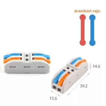   222M universal 2x2 buckle,wire connector connector, (max 32A 400V,  non-Wago product, Diygo)