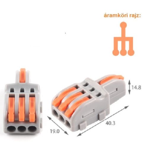 NV-F13O universal 4 -buckle, seizable wire connector connector, (max 32A 400V,  non-Wago product, Diygo)