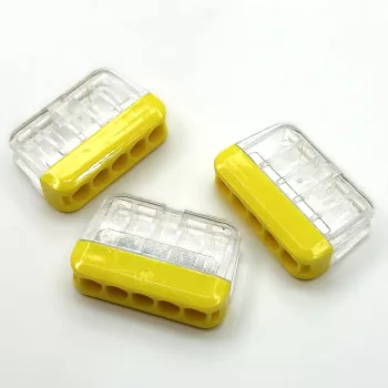   Vezeték öszekötő sorkapocs, bedugós csatlakozó max. 24A, 5 tömör vezetékhez, NC-205; 0,5...2,5 mm²