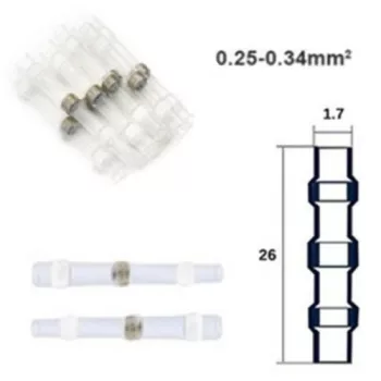 Self-soldering insulated wire splicing heat tube 0.25-0.34mm²