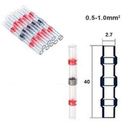 Self-soldering insulated wire splicing heat tube  0.5-1mm²