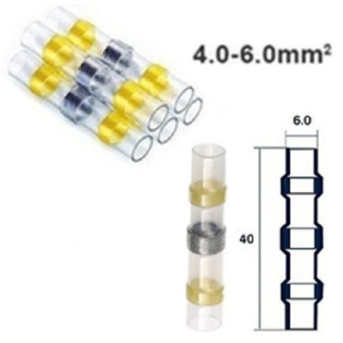 Self-soldering insulated wire splicing heat tube  4-6mm²