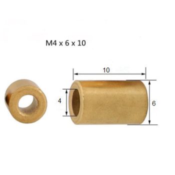   Mânecă din bronz, alamă, rulment auto-lubrifiant 4x6x10 mm