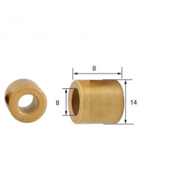   MÂNECĂ DIN BRONZ, ALAMĂ, RULMENT AUTO-LUBRIFIANT 8X14X8 MM