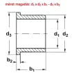 Bronze, copper rimmed bushing, self-lubricating bearing 8x12x10-16x2 mm 