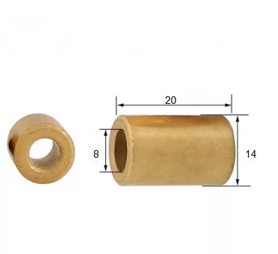 SZINTER BRONZ PERSELY, ÖNKENŐ CSAPÁGY 8X14X20 MM