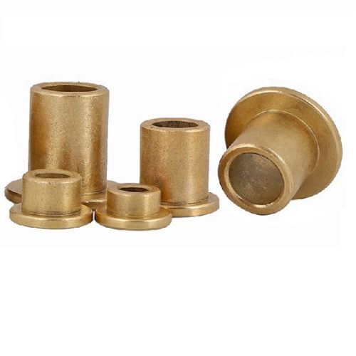 Bronze, copper rimmed bushing, self-lubricating bearing 10x14x15-22x2 mm 