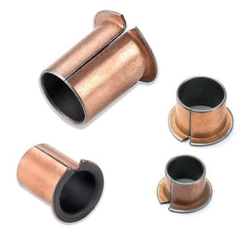 steel flange SF-1F , bushing, bronze coated, self-lubricating bearing 12-8x6x5mm